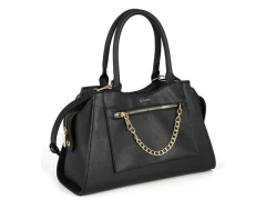 BOLSA FEMININA SINTETICA COM DUAS ALCAS PRETA - comprar online