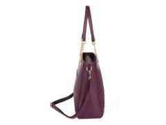 BOLSA SINTETICA FEMININA AMEIXA COM ALCA DUPLA - loja online