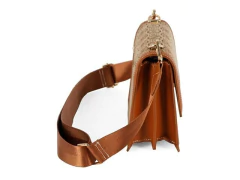 BOLSA SINTETICA CARAMELO COM ALCA TRANSVERSAL na internet