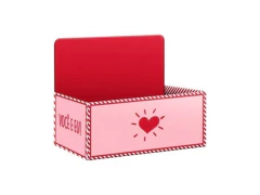 CAIXA DISPLAY VOCE E EU 21CMX9CMX12CM ROSA/VERMELHO UNID