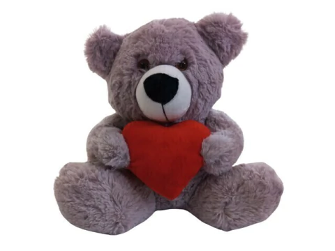 URSO FOFINHO P CINZA CORACAO 30CM