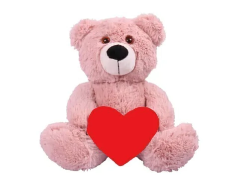 URSO FOFINHO P ROSE CORACAO 30CM