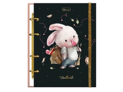 CADERNO COLEGIAL ARGOLADO CRIATIVO C ELASTICO 80FLS WOODLAND CP SORTIDAS