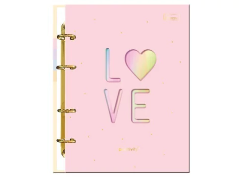 CADERNO COLEGIAL ARGOLADO 80FLS POSITIVITY CAPAS SORTIDAS