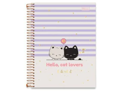 CADERNO ESCOLAR UNIVERSITARIO 10X1 160FLS CUTE CAT CAPAS SORTIDAS