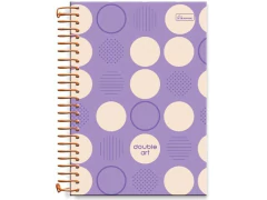 CADERNETA 1/8 DOUBLE ART CAPAS SORTIDAS