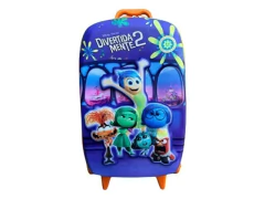 MALA MOCHILA INFANTIL 3D DIVERTIDAMENTE SALA CONTROLE RODINHA TRIPLA