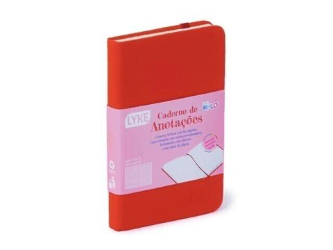 CADERNO DE ANOTACOES 96FLS PAUTADO VERMELHO