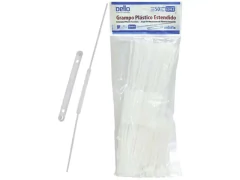 GRAMPO TRILHO PLAST ESTENDIDO DELLOFIX BRANCO PCT COM 50UNID