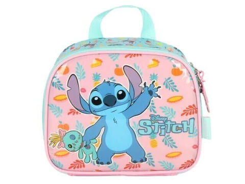 LANCHEIRA TERMICA ESCOLAR INFANTIL STITCH ROSA