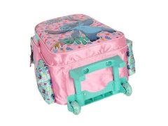 MOCHILA DE CARRINHO ESCOLAR INFANTIL STITCH ROSA - loja online
