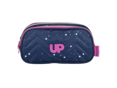 ESTOJO TRIPLO ZIPER ESCOLAR INFANTIL ROXO COM ESTRELINHA UP4YOU