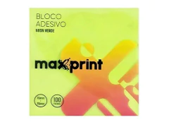 BLOCO ADESIVO MAXPRINT VERDE NEON MEDIO 76MM X 76MM