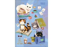 CADERNO BROCHURA PEQUENO 1/4 CAPA DURA PURRFECT CAT 80FLS - comprar online