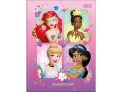 CADERNO BROCHURAO GR QUADRICULADO 1.0 PRINCESAS 40FLS SORT