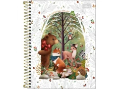 CADERNO DE 1 MATERIA FEMININO COLEGIAL LOVELAND 80FLS CAPAS SORTIDAS