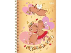 CADERNO DE 01 MATERIA FEMININO CAPYCLUB 80FLS CAPAS SORTIDAS - Papelaria Visão
