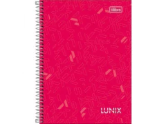 CADERNO ESPIRAL PEQUENO 1/4 CAPA DURA LUNIX 160FLS