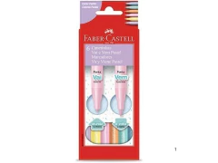 CANETA HIDROCOR VAI E VEM COM 06 CORES PASTEL FABER CASTELL
