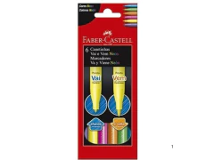 CANETINHA VAI E VEM NEON 6 CORES FABER CASTELL