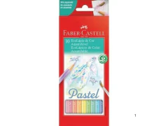 LAPIS DE COR COM 10 CORES AQUARELAVEL PASTEL FABER CASTELL