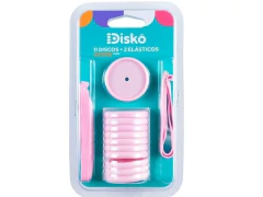 KIT 11 DISCOS+ELASTICO ROSA BALLET 35MM