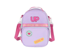 LANCHEIRA TERMICA ESCOLAR INFANTIL LILAS COM ROSA UP4YOU - loja online
