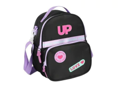 LANCHEIRA TERMICA ESCOLAR INFANTIL PRETO COM LILAS UP4YOU