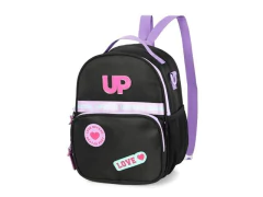 LANCHEIRA TERMICA ESCOLAR INFANTIL PRETO COM LILAS UP4YOU - loja online