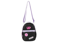 LANCHEIRA TERMICA ESCOLAR INFANTIL PRETO COM LILAS UP4YOU