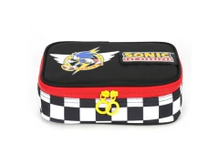 ESTOJO BOX ESCOLAR INFANTIL SONIC BRANCO - Papelaria Visão