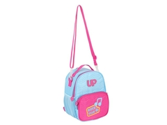 Imagem do LANCHEIRA TERMICA ESCOLAR INFANTIL UP4YOU AZUL CLARO COM ROSA