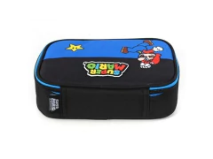 ESTOJO BOX ESCOLAR INFANTIL SUPER MARIO BROS AZUL - loja online