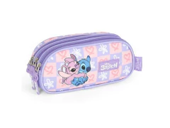 ESTOJO TRIPLO ZIPER ESCOLAR INFANTIL STITCH LILAS - comprar online