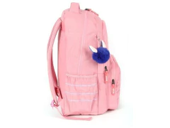 MOCHILA DE COSTAS ESCOLAR INFANTIL LAPTOP STITCH SALMAO