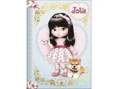 CADERNO BROCHURAO COLEGIAL JOLIE 160FLS CAPA DURA SORTIDAS