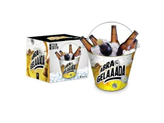 BALDE METAL DECORADO TEMAS ABRA UMA GELADA 5LITROS