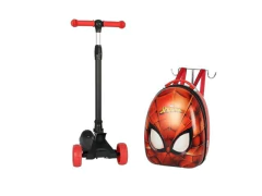 MOCHILA COM PATINETE ESCOLAR INFANTIL HOMEM ARANHA VERMELHO - comprar online
