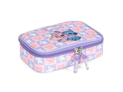 ESTOJO BOX ESCOLAR INFANTIL LILAS STITCH - Papelaria Visão