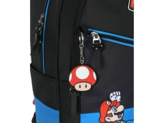 MOCHILA DE CARRINHO ESCOLAR INFANTIL AZUL MARIO BROS - Papelaria Visão
