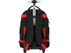 MOCHILA DE CARRINHO ESCOLAR INFANTIL AZUL MARIO BROS na internet