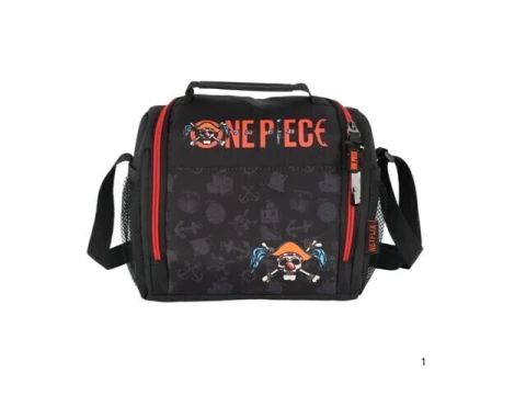 LANCHEIRA TERMICA ONE PIECE VERMELHO ESCOLAR INFANTIL