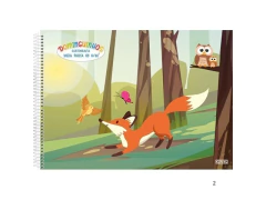 CADERNO DE DESENHO ESPIRAL 1/2 PAUTA 63G 40FLS DOMINGUINHOS SORTIDO - comprar online