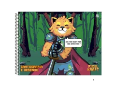 CADERNO CARTOGRAFIA E DESENHO ESPIRAL 60FLS PIXEL CAPA SORTIDA - comprar online