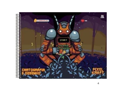 CADERNO CARTOGRAFIA E DESENHO ESPIRAL 60FLS PIXEL CAPA SORTIDA - Papelaria Visão