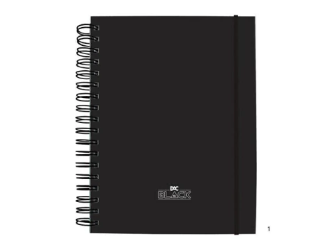 CADERNO SMART COLEGIAL ALL BLACK FLS E DIVISORIAS REPOSICIONAVEIS