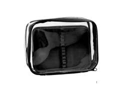 ESTOJO BOX CRISTAL COM DIVISAO PRETO ESCOLAR