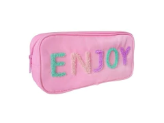 ESTOJO GRANDE ENJOY UM ZIPER CORES SORTIDAS 24X22X6CM - comprar online