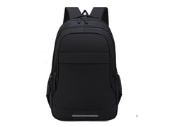 MOCHILA PARA NOTEBOOK MATERIAL OXFORD PRETA COM DETALHA PRATA