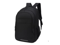 MOCHILA PARA NOTEBOOK MATERIAL OXFORD PRETA COM DETALHA PRATA - comprar online